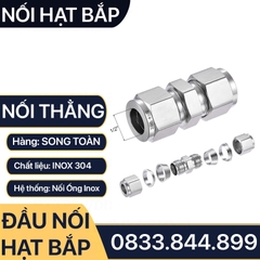 Nối Hạt Bắp Inox, Bộ Hai Đầu Hạt Bắp Côn Lõm Hạt Bắp Inox NPT Nối Ống Inox 304