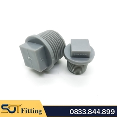Nút Bít Ren Ngoài 21 27 34 / Đầu Bịt Nhựa PVC - Thương Hiệu Bình Minh