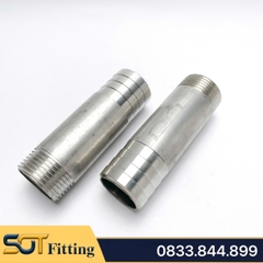 Ống Inox Dài 100mm Gia Công 1 Đầu Ren Ngoài và 1 Đầu Đuôi Chuột Nối Ống