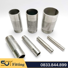 Ống Inox Dài 100mm Gia Công 1 Đầu Ren Ngoài và 1 Đầu Đuôi Chuột Nối Ống