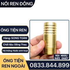 Ống Ren Đồng Thau, Ống Đồng Tiện Hai Đầu Ren Ngoài - Đuôi Chuột