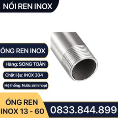 Ống Ren Inox, Ống Inox Tiện Hai Đầu Ren Ngoài - 10cm & 20cm