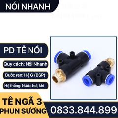 Tê Nối Nhanh, Tê Ren Ngoài Nối Nhanh PD Khí Nén Phun Sương