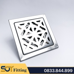 Phễu Sàn Vuông Inox 15x15cm hoặc 12x12cm – Chống Hôi, Chống Tắc, Hiệu Quả