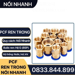 PCF Ren Trong Nối Nhanh, Đầu Nối Nhanh Ren Trong Cắm Ống PU