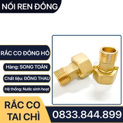 Rắc Co Đồng Hồ Tai Chì, Đầu Nối Rắc Co Đồng Hồ Ren Trong Ren Ngoài Tai Chì