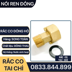 Rắc Co Đồng Hồ Tai Chì, Đầu Nối Rắc Co Đồng Hồ Ren Trong Ren Ngoài Tai Chì