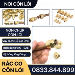 Nón Chụp Ống Đồng, Rắc Co Lã Ống Đồng NPT Phi 6 8 10 12 16 19mm (Brass Flare Fitting Nut NPT)