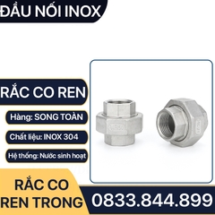 Rắc Co Inox 304, Đầu Nối Rắc Co Ren Trong Inox 304