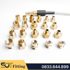 Cả Rá Ren Trong Ren Ngoài 22 x 13, 13.8, 14, 17, 21 - Đồng Thau Dùng Cho Nối Ống Dây Máy Rửa Xe