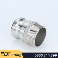 Ren Ngoài Kiểu Camlock Type F Khớp Nối Nhanh Đầu Đực Inox 304 (DN15 - DN100)