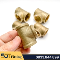 T / Tê 3 Đầu Ren Trong 21 27 34 - Đồng Thau Hàng Đúc Chất Lượng Cao