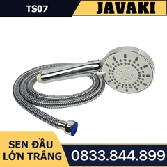 Tay TS07 Mặt Lớn Trắng Tùy Chỉnh 3 Chế Độ Lắp Vào Củ Sen Tắm - Thương Hiệu JAVAKI
