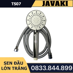 Tay TS07 Mặt Lớn Trắng Tùy Chỉnh 3 Chế Độ Lắp Vào Củ Sen Tắm - Thương Hiệu JAVAKI
