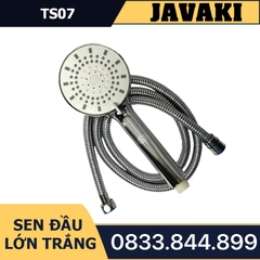 Tay TS07 Mặt Lớn Trắng Tùy Chỉnh 3 Chế Độ Lắp Vào Củ Sen Tắm - Thương Hiệu JAVAKI