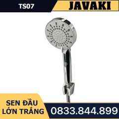 Tay TS07 Mặt Lớn Trắng Tùy Chỉnh 3 Chế Độ Lắp Vào Củ Sen Tắm - Thương Hiệu JAVAKI