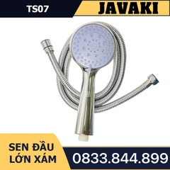 Tay TS07 Mặt Lớn Xám Tùy Chỉnh 3 Chế Độ Lắp Vào Củ Sen Tắm - Thương Hiệu JAVAKI