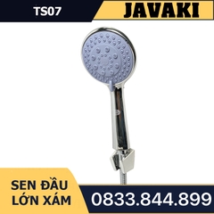 Tay TS07 Mặt Lớn Xám Tùy Chỉnh 3 Chế Độ Lắp Vào Củ Sen Tắm - Thương Hiệu JAVAKI