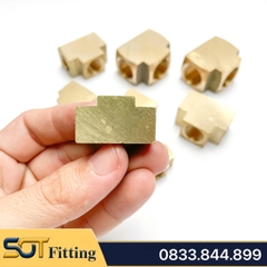 Tê 3 Đầu Ren Trong 9.6 13 17 21 Đồng Thau Nguyên Khối Phay Dày - T RT