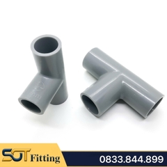 Tê Đều Ba Đầu Nhựa PVC Trơn 21 27 34  - Thương Hiệu Nhựa Bình Minh