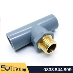 Tê Nhựa PVC Ren Ngoài Đồng Thau 21 27 - Thương Hiệu Nhựa Bình Minh