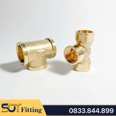 Tê Ren Trong 3 Đầu, T Chất Liệu Đồng Thau H58 Tiêu Chuẩn Răng BSP