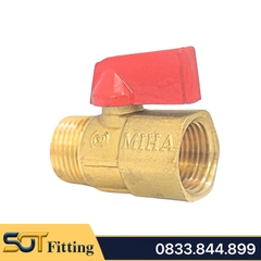 Van Bi Đồng MIHA 1/2 f x 1/2 m Brass Ball Valve