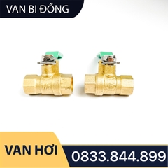 Van Bị Khóa Đồng Phi 1/4 (13) Bằng Đồng - Hai Đầu Ren Trong - Loại Dày, Hãng RY