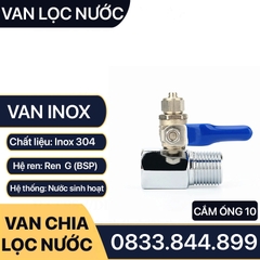 Van Chia Máy Lọc Nước, Van Chia Ngã Ba Máy Lọc Nước Ống 10 - Inox Bóng