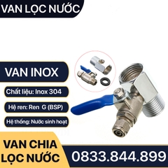 Van Chia Máy Lọc Nước, Van Chia Ngã Ba Máy Lọc Nước Ống 10 - Inox Bóng