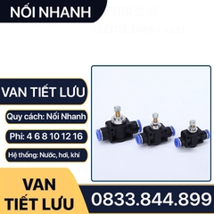 Van Tiết Lưu Khí Nén, Van Điều Áp PSA Nối Nhanh Cắm Ống Phun Sương Khí Nén