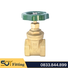 Van Cửa Đồng MI Tay Vô Lăng Vặn 360 Độ Thương Hiệu Minh Hòa - Brass Gate Valve
