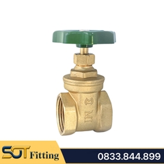 Van Cửa Đồng MI Tay Vô Lăng Vặn 360 Độ Thương Hiệu Minh Hòa - Brass Gate Valve