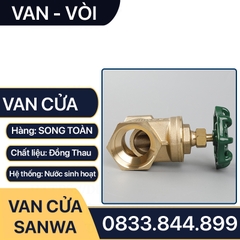 Van Cửa Đồng Sanwa, Khóa Nước Sanwa Tay Vặn 360 độ - Van Cửa Thau