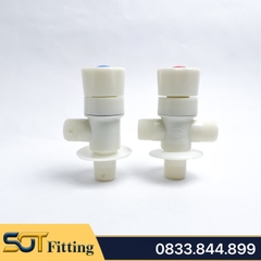 Van T Chia 3 Dòng Nước Bằng Nhựa, Van Giảm Áp Nhựa Ren 21 Lắp Đặt Bồn Cầu, Vòi Xịt