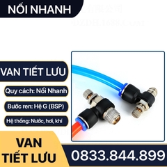 Van Tiết Lưu Nối Nhanh, Van Chỉnh Lưu ESL Khí nén Ren Ngoài Nối Nhanh
