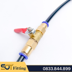 Van Khóa Phun Sương Nối Nhanh Ống 8, Khóa Nước Phun Sương Đồng Thau Phi 4 6 8 10 12mm