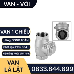 Van Một Chiều, Van 1 Chiều Lá Lật Inox 304