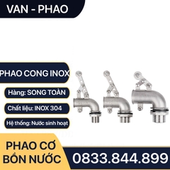 Van Phao Cong Bồn Nước Inox, Phao Cong Inox Tự Động Ngắt Nước 21 27 34 - Inox SUS 304