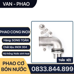 Van Phao Cong Bồn Nước Inox, Phao Cong Inox Tự Động Ngắt Nước 21 27 34 - Inox SUS 304