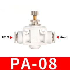 Van Tiết Lưu PSA Nối Nhanh Ống Mềm STNC Ống 4 6 8 10 12 16 - Màu Trắng (Chính Hãng)