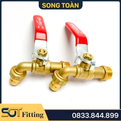 Vòi Đồng Ferroli, Vòi Xả Nước Đồng Thau Tay Gạt Ren Ngoài 21, 27