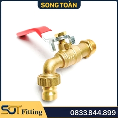 Vòi Đồng Ferroli, Vòi Xả Nước Đồng Thau Tay Gạt Ren Ngoài 21, 27