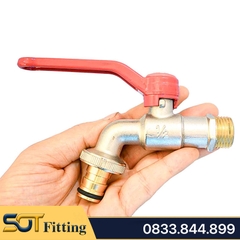 Vòi Đồng Mạ MIHA Tay Gạt Hợp Kim Nhôm - Brass Taps With Aluminium Alloy Lever Handle