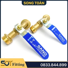Vòi Đồng Sano, Vòi Xả Nước Đồng Thau Tay Gạt Ren Ngoài 21, 27