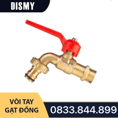 Vòi Gạt Đồng Tay Dài Dismy PN16 / Long Handle Wiper Brass Tap