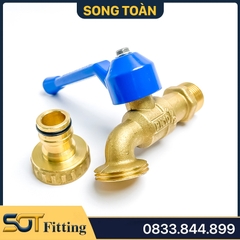 Vòi Gạt Đồng Tay Nhựa Dài Dismy PN10 / Long Handle Wiper Brass Tap
