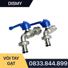 Vòi Gạt Tay Dài Hợp Kim Nhôm Dismy PN10 Đồng Mạ / Long Handle Wiper B