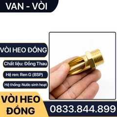 Vòi Heo Đồng, Vòi Uống Nước Cho Heo Đồng Thau - Ren 21 27