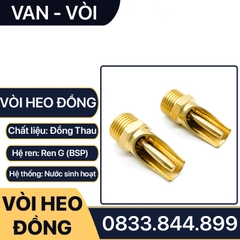 Vòi Heo Đồng, Vòi Uống Nước Cho Heo Đồng Thau - Ren 21 27